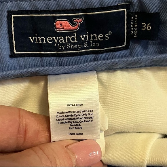Vineyard Vines Men’s 9” Club Short Cotton Twill Blue Size 36 Preppy Classic - Picture 5 of 6
